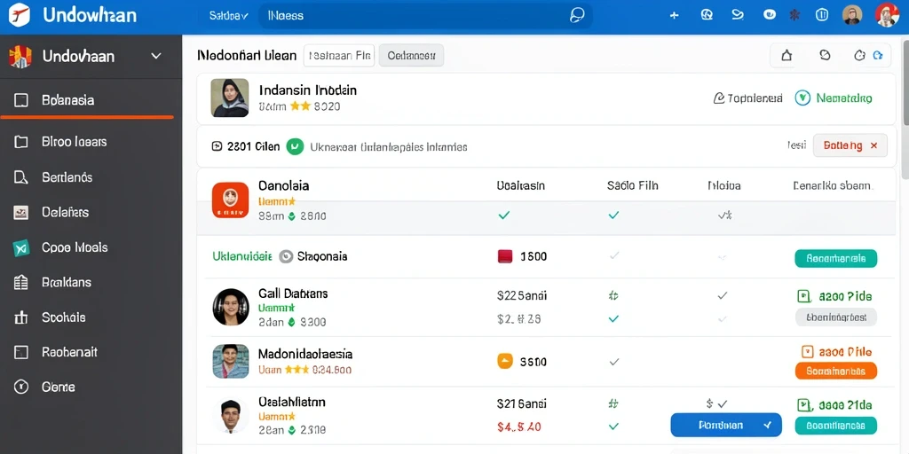 Antarmuka aplikasi yang user-friendly.