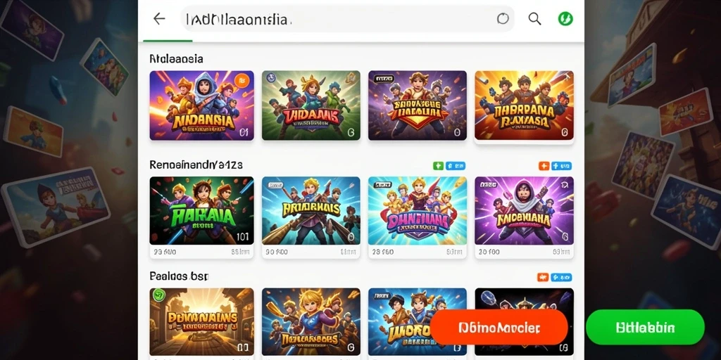 Screenshot menunjukkan tampilan antarmuka game yang menarik.